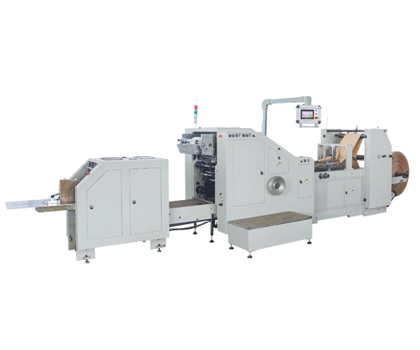 LSB-200+LST-4700 Sac de papier inférieur carré d'alimentation de petit pain faisant la machine avec la machine d'impression de Flexo